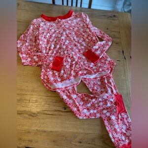Shady Lady Soft Peppermint‎ Candy Pajama Set Red White Women’s Medium Preloved
